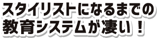 スタイリストになるまでの教育システムが凄い！